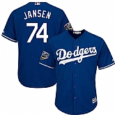 Dodgers 74 Kenley Jansen Royal 2018 World Series Cool Base Player Jersey Dzhi,baseball caps,new era cap wholesale,wholesale hats